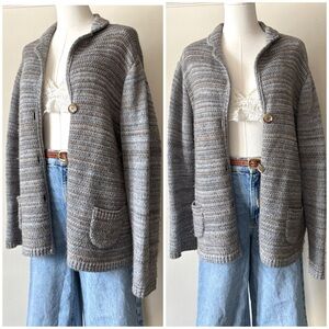 Lucia Women’s Wool Blend Button Front Cardigan Made in The Netherlands